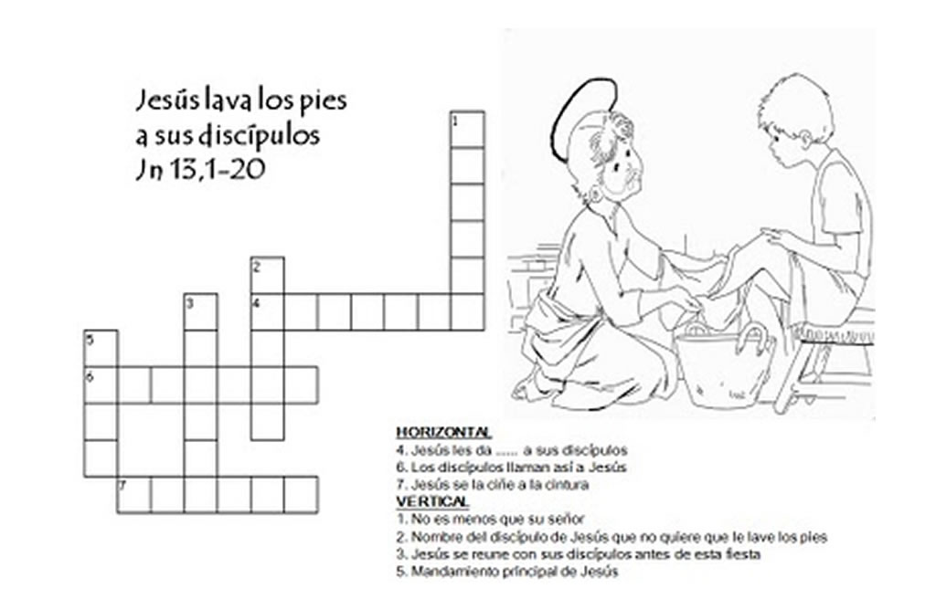 «Lavatorio de pies» - Palabras cruzadas
